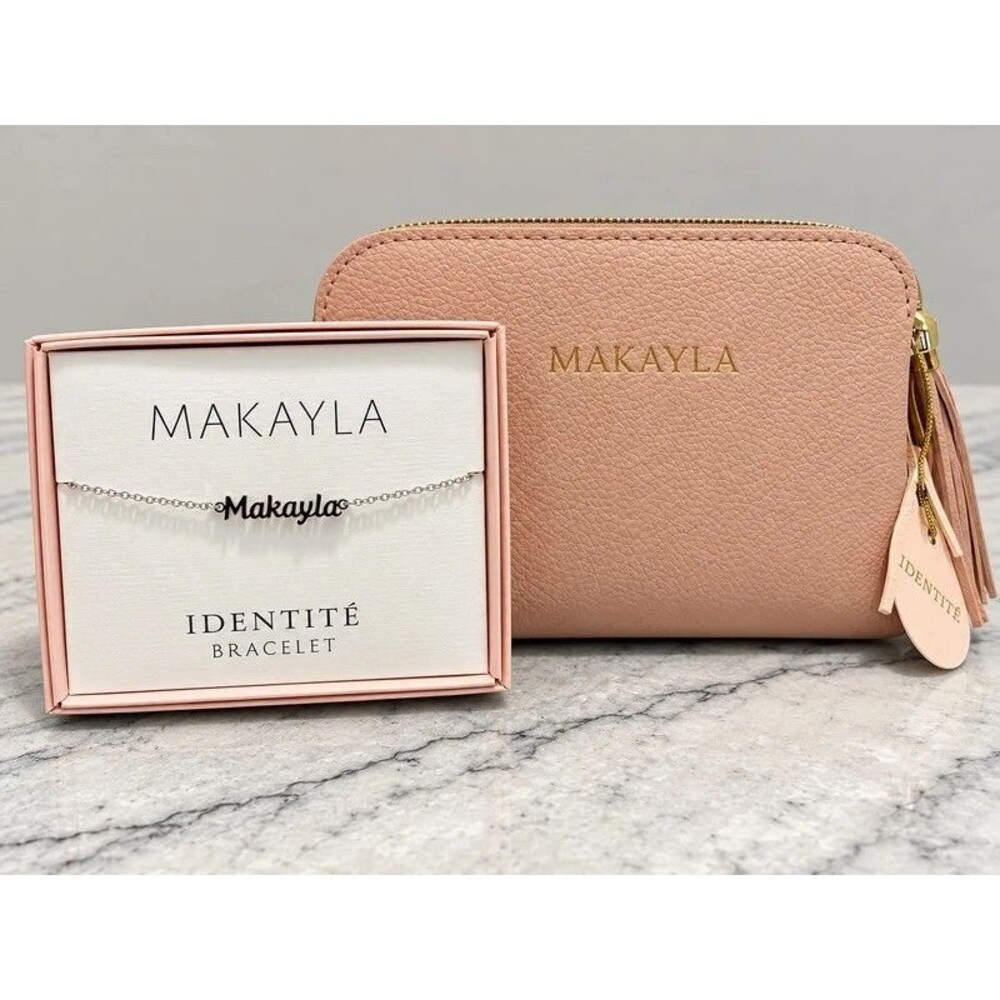 NEW! Personalized Letter M Names Wristlet & Bracelet Set